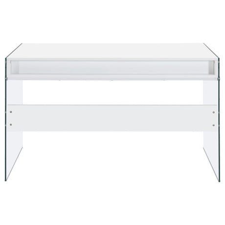  Coaster Furniture Dobrev 800829 48-inch 2-Drawer Writing Desk - White High Gloss IMAGE 7