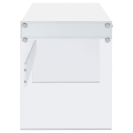  Coaster Furniture Dobrev 800829 48-inch 2-Drawer Writing Desk - White High Gloss IMAGE 9