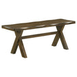  Coaster Furniture Alston 106383 47-inch Solid Wood Dining Bench - Knotty Nutmeg IMAGE 1