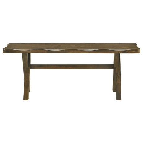 Coaster Furniture Alston 106383 47-inch Solid Wood Dining Bench - Knotty Nutmeg IMAGE 2