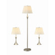 Coaster Furniture Griffin 901235 3-piece Floor and Table Lamp Set - Brushed Nickel IMAGE 1