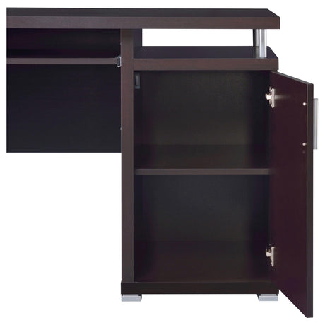  Coaster Furniture Tracy 800107 55-inch 2-Drawer Office Computer Desk - Cappuccino IMAGE 10
