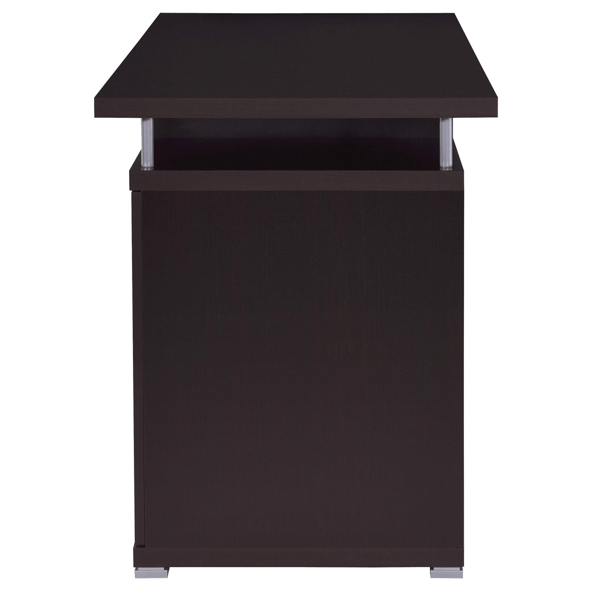  Coaster Furniture Tracy 800107 55-inch 2-Drawer Office Computer Desk - Cappuccino IMAGE 5