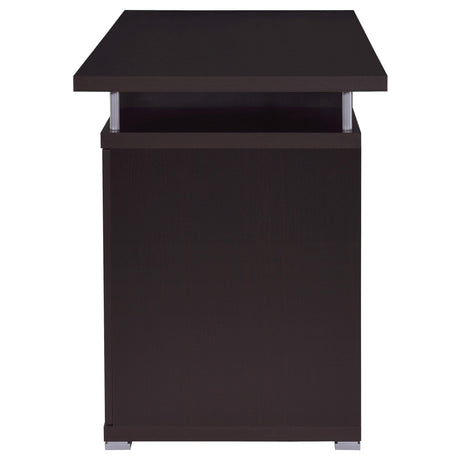  Coaster Furniture Tracy 800107 55-inch 2-Drawer Office Computer Desk - Cappuccino IMAGE 5