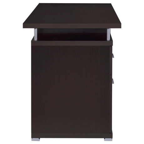  Coaster Furniture Tracy 800107 55-inch 2-Drawer Office Computer Desk - Cappuccino IMAGE 8