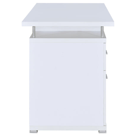  Coaster Furniture Tracy 800108 55-inch 2-Drawer Office Computer Desk - White IMAGE 7