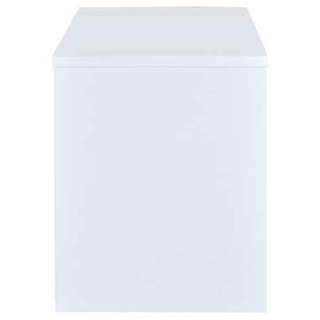  Coaster Furniture Irving 800110 47-inch 2-Drawer Office Computer Desk - White IMAGE 8