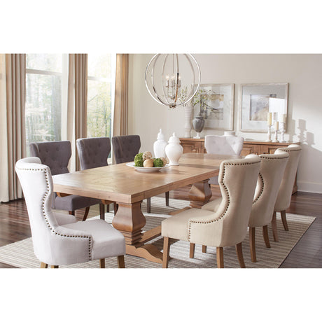  Coaster Furniture Baney 104507 Tufted Upholstered Dining Chair - Beige and Rustic Grey IMAGE 11