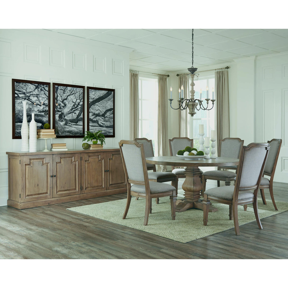  Coaster Furniture Florence 180205 4-door Dining Sideboard Buffet Cabinet - Rustic Honey IMAGE 4