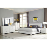  Coaster Furniture Felicity 203500Q Wood Queen LED Panel Bed - White High Gloss IMAGE 6