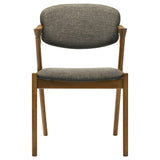  Coaster Furniture Malone 105352 Padded Wood Dining Arm Chair - Dark Walnut (Set of 2) IMAGE 2