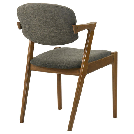  Coaster Furniture Malone 105352 Padded Wood Dining Arm Chair - Dark Walnut (Set of 2) IMAGE 6