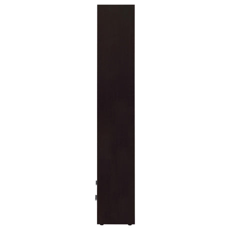  Coaster Furniture Skylar 800905 71-inch 5-shelf Bookcase with Drawer - Cappuccino IMAGE 5