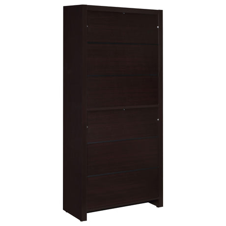  Coaster Furniture Skylar 800905 71-inch 5-shelf Bookcase with Drawer - Cappuccino IMAGE 6