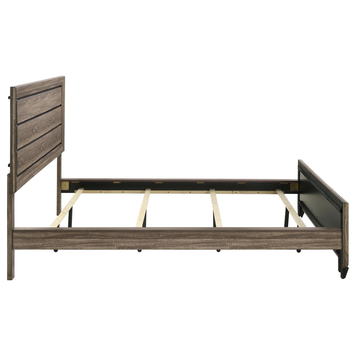  Coaster Furniture Kauffman 204191KW Wood California King Panel Bed - Washed Taupe IMAGE 5