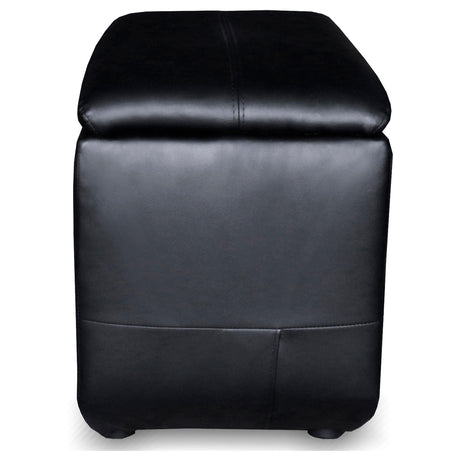  Coaster Furniture Cyrus 600002 Upholstered Home Theater Storage Wedge Console - Black IMAGE 3