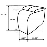  Coaster Furniture Cyrus 600002 Upholstered Home Theater Storage Wedge Console - Black IMAGE 4