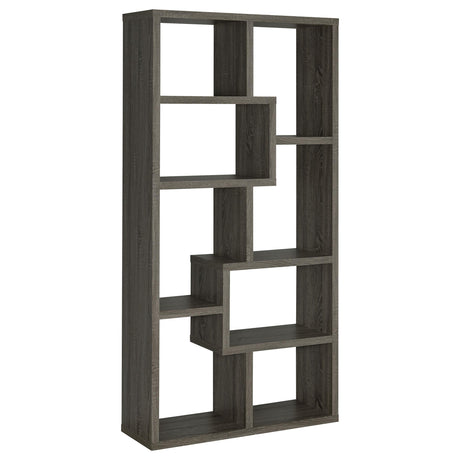  Coaster Furniture Theo 800510 71-inch 7-shelf Bookshelf - Weathered Grey IMAGE 5