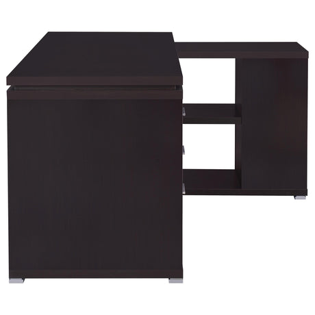  Coaster Furniture Yvette 800517 60-inch 3-Drawer L-Shape Computer Desk - Cappuccino IMAGE 8