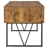  Coaster Furniture Analiese 800999 63-inch 4-Drawer Writing Desk - Rustic Nutmeg IMAGE 4