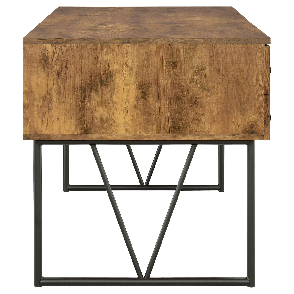  Coaster Furniture Analiese 800999 63-inch 4-Drawer Writing Desk - Rustic Nutmeg IMAGE 8