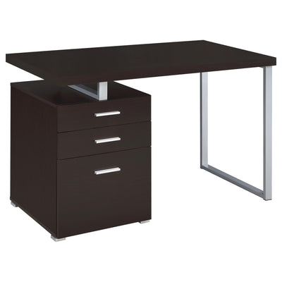  Coaster Furniture Brennan 800519 47-inch 3-Drawer Office Computer Desk - Cappuccino IMAGE 1