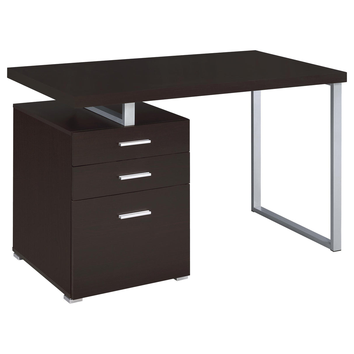  Coaster Furniture Brennan 800519 47-inch 3-Drawer Office Computer Desk - Cappuccino IMAGE 1