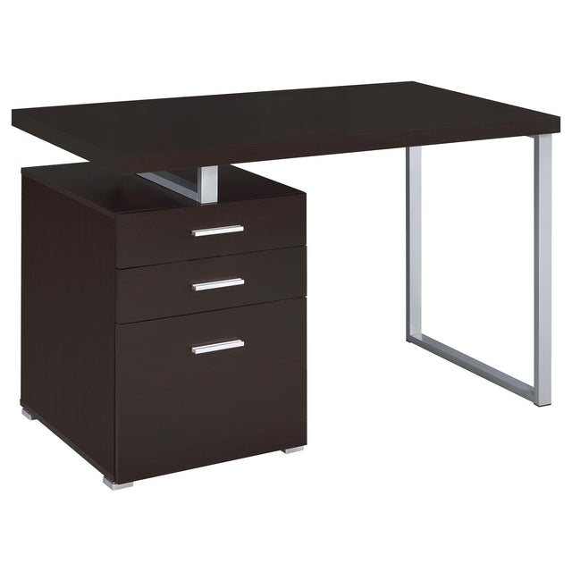  Coaster Furniture Brennan 800519 47-inch 3-Drawer Office Computer Desk - Cappuccino IMAGE 1