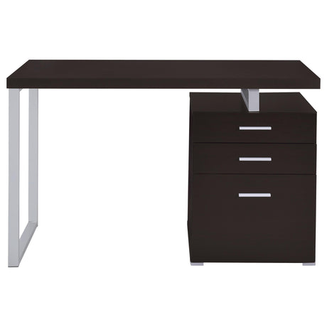  Coaster Furniture Brennan 800519 47-inch 3-Drawer Office Computer Desk - Cappuccino IMAGE 4