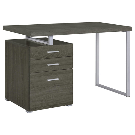  Coaster Furniture Brennan 800520 47-inch 3-Drawer Office Computer Desk - Weathered Grey IMAGE 3