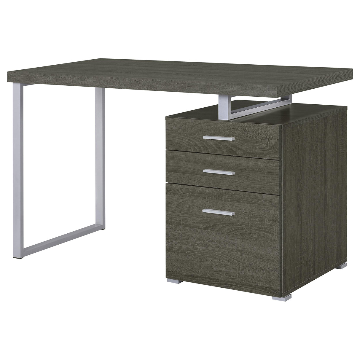  Coaster Furniture Brennan 800520 47-inch 3-Drawer Office Computer Desk - Weathered Grey IMAGE 5