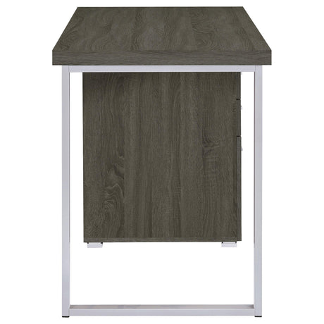  Coaster Furniture Brennan 800520 47-inch 3-Drawer Office Computer Desk - Weathered Grey IMAGE 9