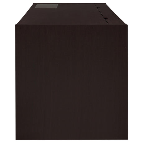  Coaster Furniture Halston 800982 60-inch 3-Drawer Office Computer Desk - Cappuccino IMAGE 3