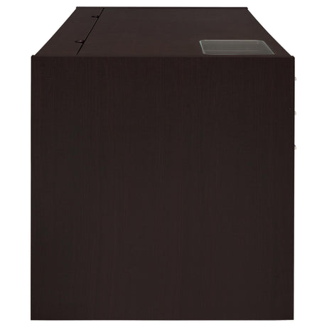  Coaster Furniture Halston 800982 60-inch 3-Drawer Office Computer Desk - Cappuccino IMAGE 5