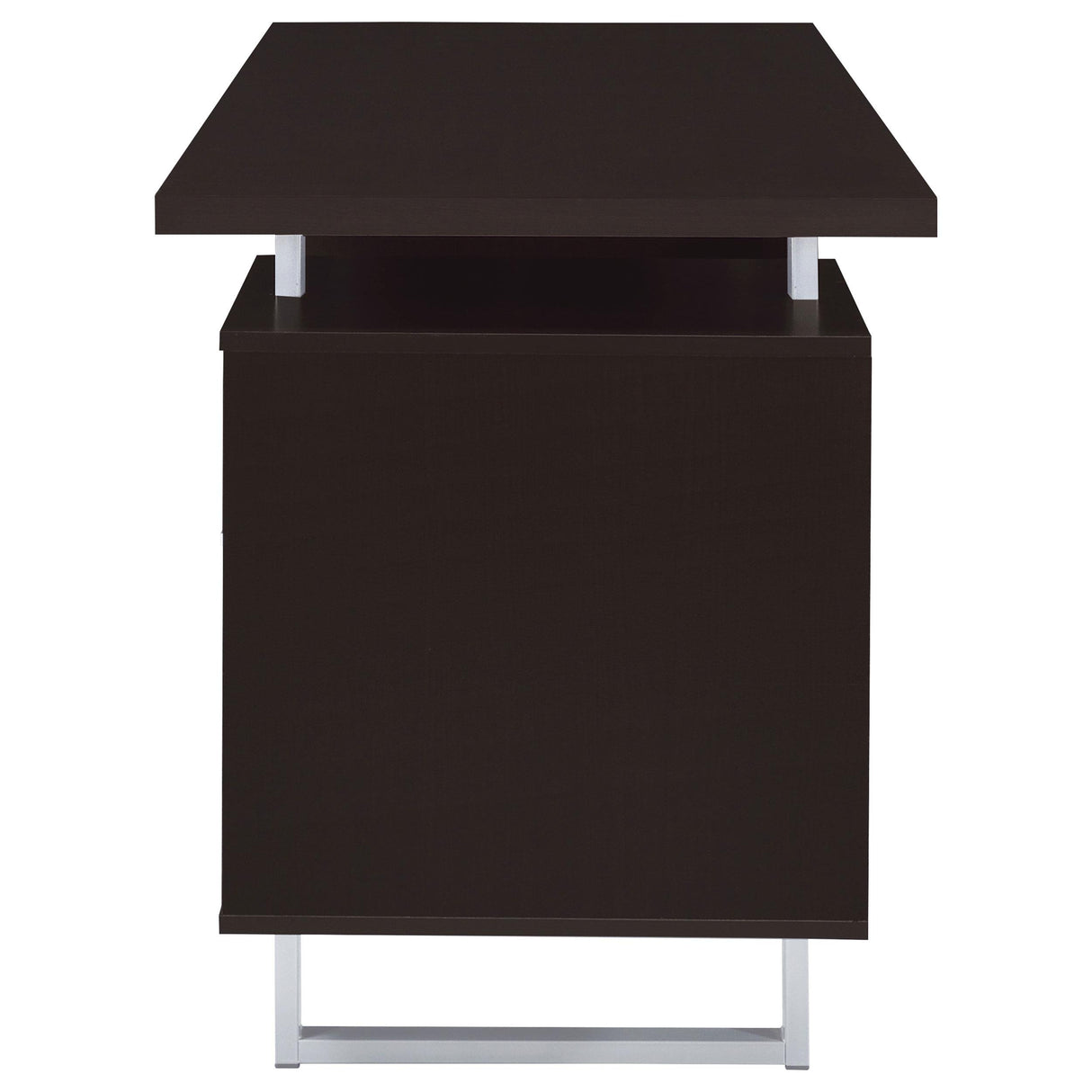  Coaster Furniture Lawtey 801521 60-inch 2-Drawer Office Computer Desk - Cappuccino IMAGE 5