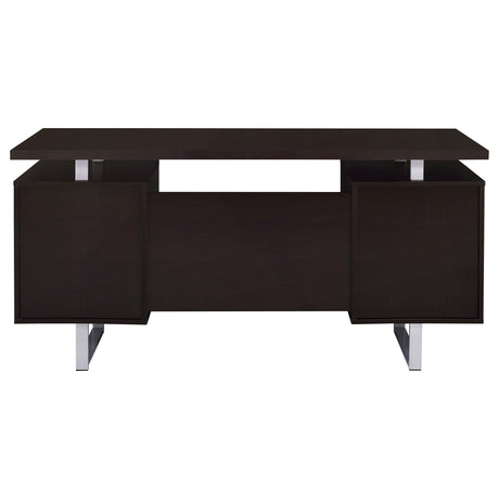  Coaster Furniture Lawtey 801521 60-inch 2-Drawer Office Computer Desk - Cappuccino IMAGE 7