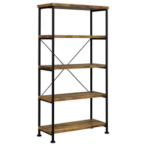  Coaster Furniture Analiese 801542 63-inch 4-shelf Bookshelf - Rustic Nutmeg IMAGE 1