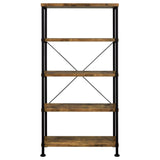  Coaster Furniture Analiese 801542 63-inch 4-shelf Bookshelf - Rustic Nutmeg IMAGE 2