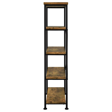  Coaster Furniture Analiese 801542 63-inch 4-shelf Bookshelf - Rustic Nutmeg IMAGE 3