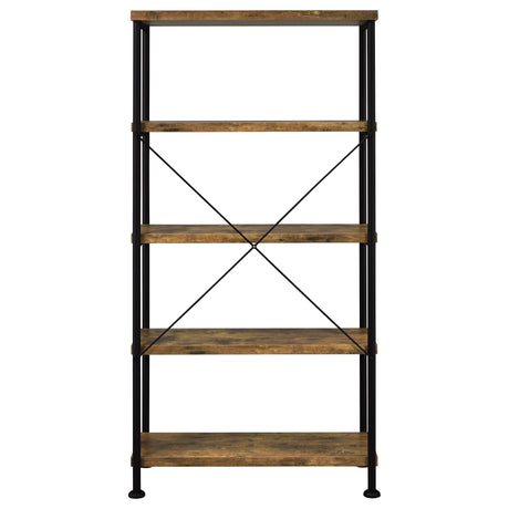  Coaster Furniture Analiese 801542 63-inch 4-shelf Bookshelf - Rustic Nutmeg IMAGE 5