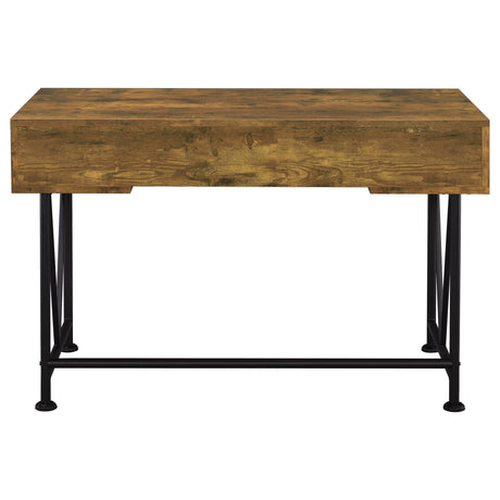  Coaster Furniture Analiese 801541 47-inch 3-Drawer Writing Desk - Rustic Nutmeg IMAGE 4