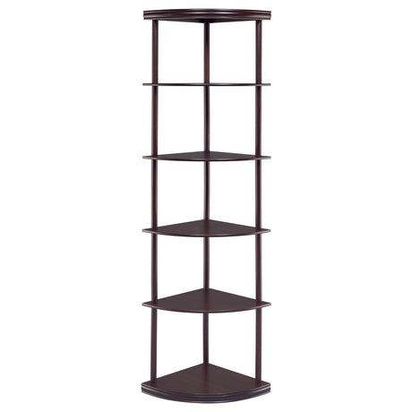  Coaster Furniture Bonwick 800279 72-inch 5-shelf Corner Bookshelf - Cappuccino IMAGE 2