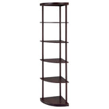  Coaster Furniture Bonwick 800279 72-inch 5-shelf Corner Bookshelf - Cappuccino IMAGE 3