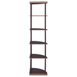  Coaster Furniture Bonwick 800279 72-inch 5-shelf Corner Bookshelf - Cappuccino IMAGE 7