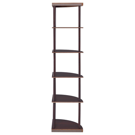  Coaster Furniture Bonwick 800279 72-inch 5-shelf Corner Bookshelf - Cappuccino IMAGE 7