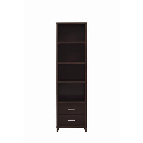 Coaster Furniture Lewes 700882 4-shelf Engineered Wood Media Tower - Cappuccino IMAGE 3