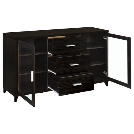  Coaster Furniture Lewes 700881 2-door Engineered Wood 60" TV Stand - Cappuccino IMAGE 2