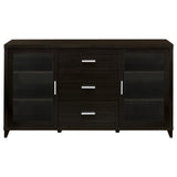  Coaster Furniture Lewes 700881 2-door Engineered Wood 60" TV Stand - Cappuccino IMAGE 3