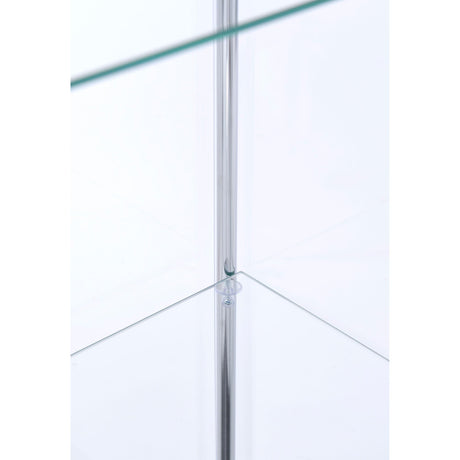  Coaster Furniture Bellatrix 950172 4-shelf Clear Glass Curio Cabinet - Cappuccino IMAGE 11
