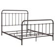  Coaster Furniture Livingston 300399Q Metal Queen Open Frame Bed - Dark Bronze IMAGE 1